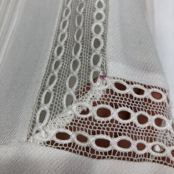 IRO White Keola sheer panelled lace button up Blouse size 40 - Picture 12 of 14